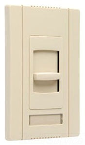 Pass & Seymour CDFB8I Dimmer Switch, 8A 2-Wire Electronic Fluorescent 120 VAC, Single Pole Slide to Off - Ivory