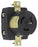 Pass & Seymour CS6370 Single Outlet, Locking Device Receptacle, 125 VAC, 50A, 2-Pole, 3-Wire, Non-NEMA Locking, Impact Resistant, Grounding