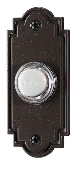 Nutone Pushbutton, Lighted Flat Surface Mounted Doorbell - Oil Rubbed Bronze