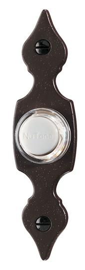Nutone Pushbutton, Lighted Flat Surface Mounted Doorbell - Bronze