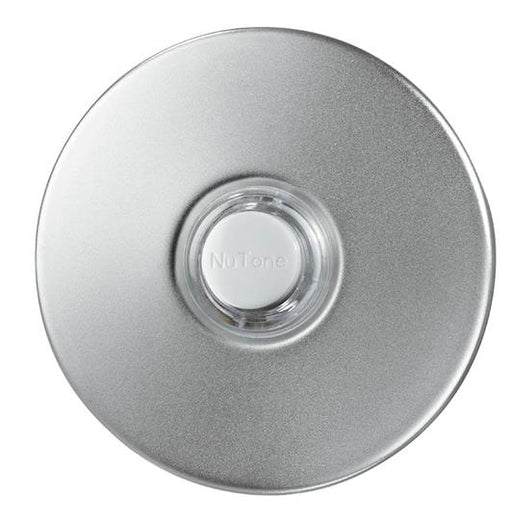 Nutone Pushbutton, Lighted Round Stucco Recess Mounted Doorbell - Satin Nickel