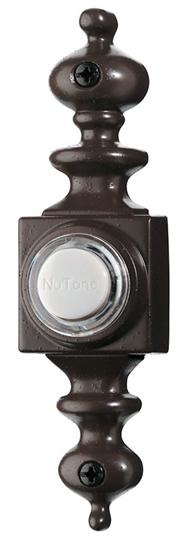 Nutone Pushbutton, Lighted Dimensional Surface Mounted Doorbell - Oil Rubbed Bronze