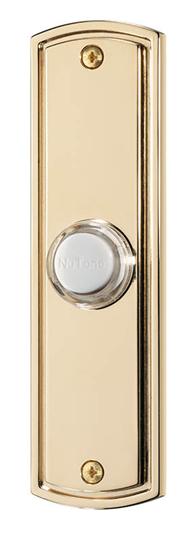 Nutone Pushbutton, Lighted Flat Surface Mounted Doorbell - Polished Brass