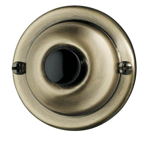 Nutone Pushbutton, Round Domed Surface Mounted Doorbell - Antique Brass