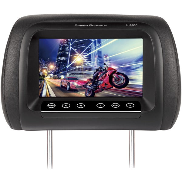 POWER ACOUSTIK(R) H-78CC Power Acoustik H-78CC 7" LCD Universal Replacement Headrest Monitor with IR Transmitter & 3 Interchangeable Color Skins
