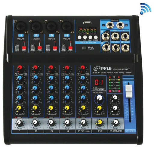 PYLE(R) PMXU63BT 6-Channel Bluetooth(R) Studio Mixer