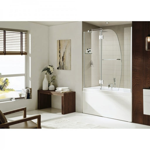 Paragon Bath 0ASBS02-A, SP01 Shower Door, Aurora-E 48" Frameless Pivoting 3/8" - Clear/Chrome