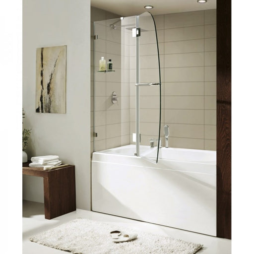 Paragon Bath 0ASBS02-W Shower Door, Aurora Lux 48" Frameless Pivoting 3/8" - Clear/Chrome