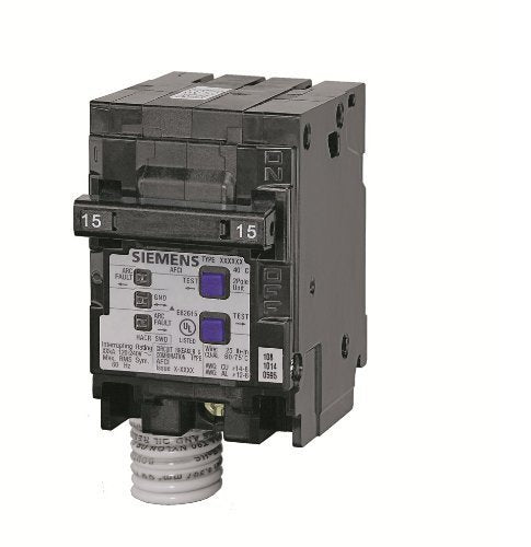 Siemens Q215AFC 15-Amp Two Pole, 120-volt Plug-On Combination AFCI Breaker