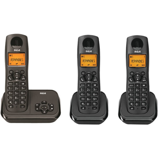 RCA 2162-3BKGA 2162-3BKGA Element Series DECT 6.0 Cordless Phone with Caller ID & Digital Answering System (3-Handset System)