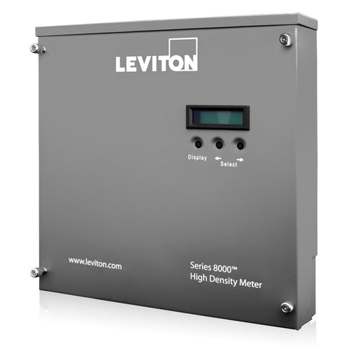 Leviton Electric Submeter, Series 8000, Phase Configuration 12x2 w/ Wiring Harness, 120/208/240V, 1P/3W