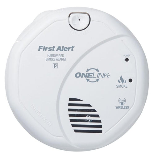 First Alert Smoke Alarm, Wireless 120V Hardwired Interconnectable OneLink w/ Battery Backup