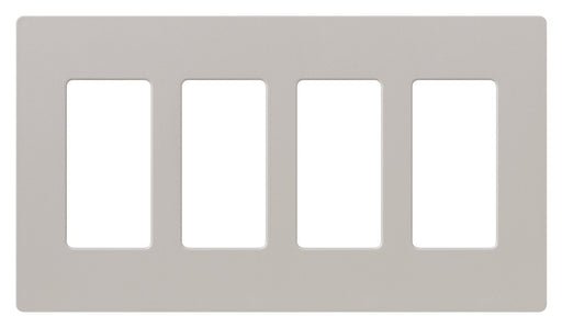Lutron Electrical Wall Plate, Satin Colors Screwless Decorator, 4-Gang - Taupe