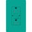 Lutron Claro Self-Testing Receptacle - 20 Amp - Turquoise
