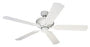 Sea Gull Lighting Ceiling Fan, 62W 3-Speed, 5-Blade - White w/ White Blades