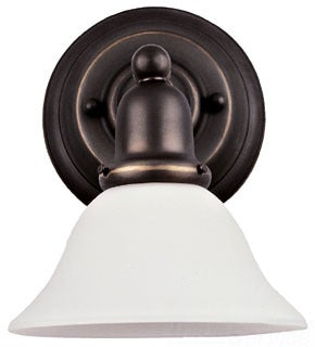 Sea Gull Lighting Bathroom Lighting, 13W, GU24, Compact Fluorescent, 7-1/2" W x 10-1/4" H, 1-Lamp Wall Mount Light Fixture - Heirloom Bronze