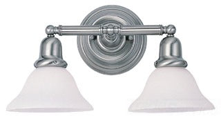 Sea Gull Lighting Bathroom Lighting, 13W, GU24, Compact Fluorescent, 18" W x 10-1/4" H, 2-Lamp Wall Mount Light Fixture - Brushed Nickel