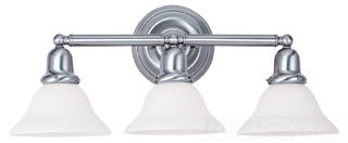 Sea Gull Lighting Bathroom Lighting, 13W, GU24, Compact Fluorescent, 24" W x 10-1/4" H, 3-Lamp Wall Mount Light Fixture - Brushed Nickel