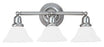 Sea Gull Lighting Bathroom Lighting, 100W, E26 Base, A19 Incandescent, 24" W x 10-1/4" H, 3-Lamp Wall Mount Light Fixture - Brushed Nickel