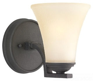Sea Gull Lighting 41375-839 Wall Sconce, 100W, A19 Incandescent, E26 Base, 5-1/2" W x 6-3/4" H, w/ 7-1/2" Extension - Blacksmith
