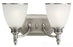 Sea Gull Lighting Bathroom Lighting, 100W, E26 Base, A19 Incandescent, 15" W x 9-1/4" H, 2-Lamp Wall Mount Light Fixture - Antique Brushed Nickel