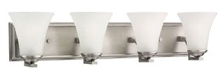 Sea Gull Lighting Bathroom Lighting, 100W, E26 Base, A19 Incandescent, 29-1/2" W x 6-3/4" H, 4-Lamp Wall Mount Light Fixture - Antique Brushed Nickel