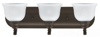 Sea Gull Lighting Bathroom Lighting, 13W, GU24, Compact Fluorescent, 23-3/4" W x 7-3/4" H, 3-Lamp Wall Mount Light Fixture - Heirloom Bronze
