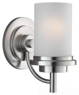 Sea Gull Lighting 44660-962 Wall Sconce, 100W, A19 Incandescent, E26 Base, 6" W x 9-1/4" H, w/ 7-1/2" Extension - Brushed Nickel