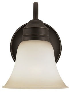 Sea Gull Lighting 44850-782 Wall Sconce, 100W, A19 Incandescent, E26 Base, 6-1/2" W x 9" H, w/ 8-1/2" Extension - Heirloom Bronze