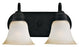 Sea Gull Lighting Bathroom Lighting, 100W, E26 Base, A19 Incandescent, 15-1/4" W x 9" H, 2-Lamp Wall Mount Light Fixture - Heirloom Bronze
