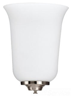 Sea Gull Lighting 49119BLE-962 Wall Sconce, 13W, Compact Fluorescent, GU24, 8" W x 10-1/2" H, w/ 4" Extension - Brushed Nickel