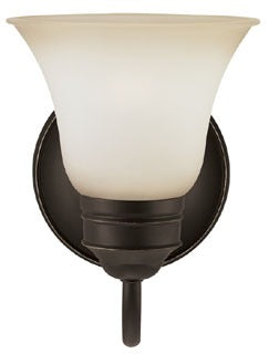 Sea Gull Lighting Bathroom Lighting, 13W, GU24, Compact Fluorescent, 6-1/2" W x 9" H, 1-Lamp Wall Mount Light Fixture - Heirloom Bronze