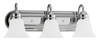Sea Gull Lighting Bathroom Lighting, 13W, GU24, Compact Fluorescent, 24" W x 9" H, 3-Lamp Wall Mount Light Fixture - Chrome