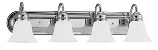 Sea Gull Lighting Bathroom Lighting, 13W, GU24, Compact Fluorescent, 32-1/2" W x 9" H, 4-Lamp Wall Mount Light Fixture - Antique Brushed Nickel