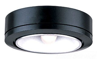 Sea Gull Lighting 9858-12 Under Cabinet Light, 12V, 18W Clear T5 Wedge Base, Xenon Disk Light Fixture - Black