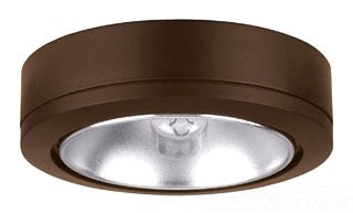 Sea Gull Lighting 9858-171 Under Cabinet Light, 12V, 18W Clear T5 Wedge Base, Xenon Disk Light Fixture - Painted Antique Bronze