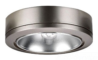 Sea Gull Lighting 9858-962 Under Cabinet Light, 12V, 18W Clear T5 Wedge Base, Xenon Disk Light Fixture - Brushed Nickel