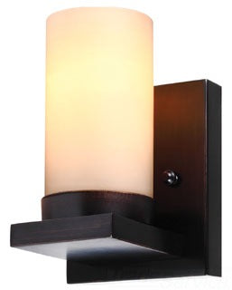 Sea Gull Lighting Bathroom Lighting, 60W, E26 Base, A19 Incandescent, 5" W x 8" H, 1-Lamp Wall Mount Light Fixture - Burnt Sienna