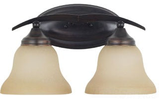 Sea Gull Lighting Bathroom Lighting, 13W, GU24, Compact Fluorescent, 15-3/4" W x 9-1/4" H, 2-Lamp Wall Mount Light Fixture - Burnt Sienna