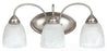 Sea Gull Lighting Bathroom Lighting, 100W, E26 Base, A19 Incandescent, 21" W x 8-1/2" H, 3-Lamp Wall Mount Light Fixture - Antique Brushed Nickel