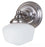 Sea Gull Lighting Bathroom Lighting, 60W, E26 Base, A19 Incandescent, 6-3/4" W x 10" H, 1-Lamp Wall Mount Light Fixture - Brushed Nickel
