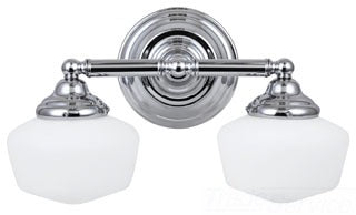 Sea Gull Lighting Bathroom Lighting, 13W, GU24, Compact Fluorescent, 17-1/4" W x 10" H, 2-Lamp Wall Mount Light Fixture - Chrome
