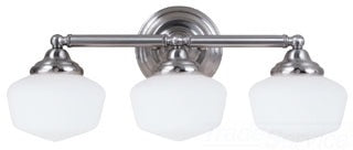 Sea Gull Lighting Bathroom Lighting, 13W, GU24, Compact Fluorescent, 23-1/4" W x 10" H, 3-Lamp Wall Mount Light Fixture - Brushed Nickel