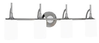 Sea Gull Lighting Bathroom Lighting, 100W, E26 Base, A19 Incandescent, 31" W x 11-1/4" H, 4-Lamp Wall Mount Light Fixture - Chrome