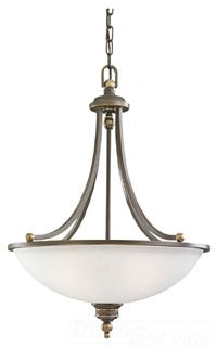 Sea Gull Lighting Ceiling Light, 100W, A19 Incandescent, E26 Base, 149-3/4" L x 19-1/2" W x 26" H, 3-Lamp Pendant Light Fixture - Estate Bronze