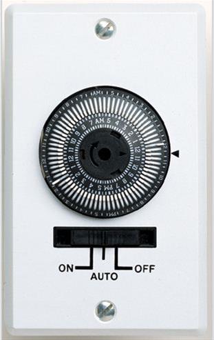 Broan Ventilator Timer, 10A 120V 24-Hour Time Control - White