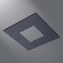Halo LED Downlight Trim, 2" Square Open Pinhole ML4 Trim, Matte Black Flange