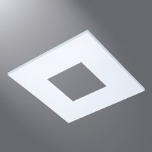 Halo LED Downlight Trim, 2" Square Open Pinhole ML4 Trim, Matte White Flange