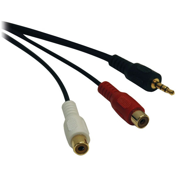 TRIPP LITE(R) P315-06N Tripp Lite P315-06N Male 3.5mm Stereo to 2 Female RCAs Y-Splitter Cable, 6"
