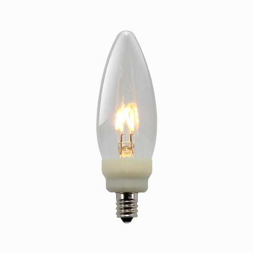 Ushio 1003701 LED Bulb, C11 E12 Base, 120V 0.6W - 2700K - 36 Lm. (U-LED Candle)